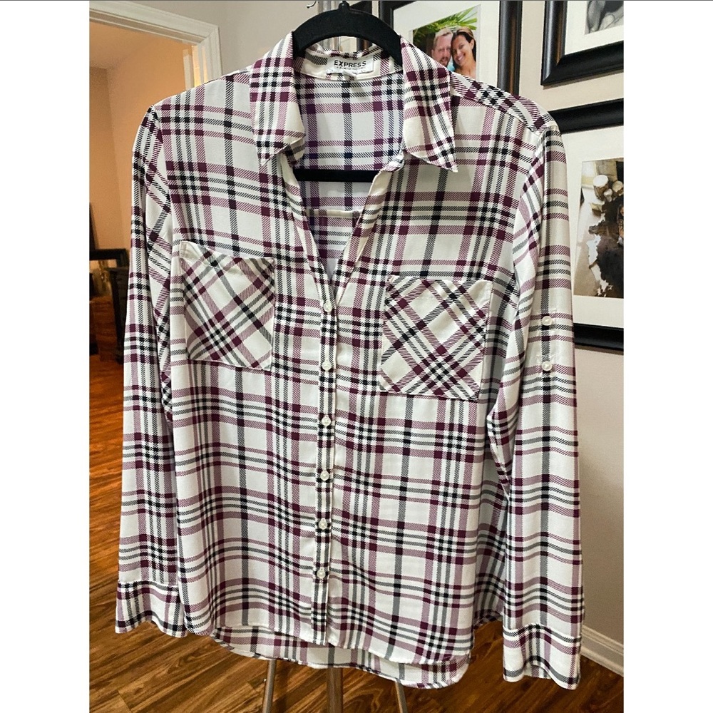 Express Portofino Shirt Plaid